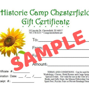 Camp Chesterfield Gift Certificate